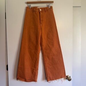 Zara Orange Wide-Leg Jeans
